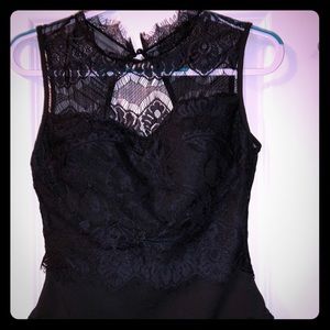 Black lace body suit